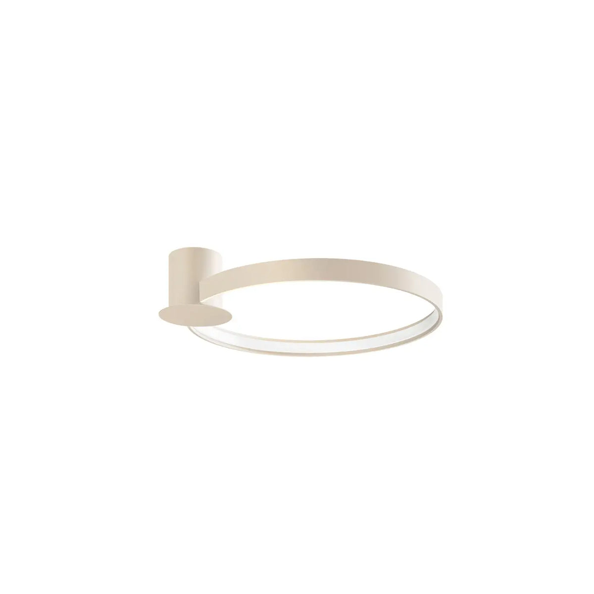 Plafonnier anneau LED en aluminium, 55, 78 ou 110 cm, beige