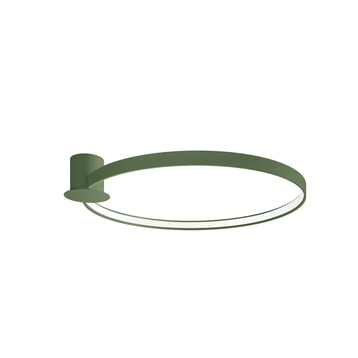 Plafonnier anneau LED en aluminium, 55, 78 ou 110 cm, vert olive