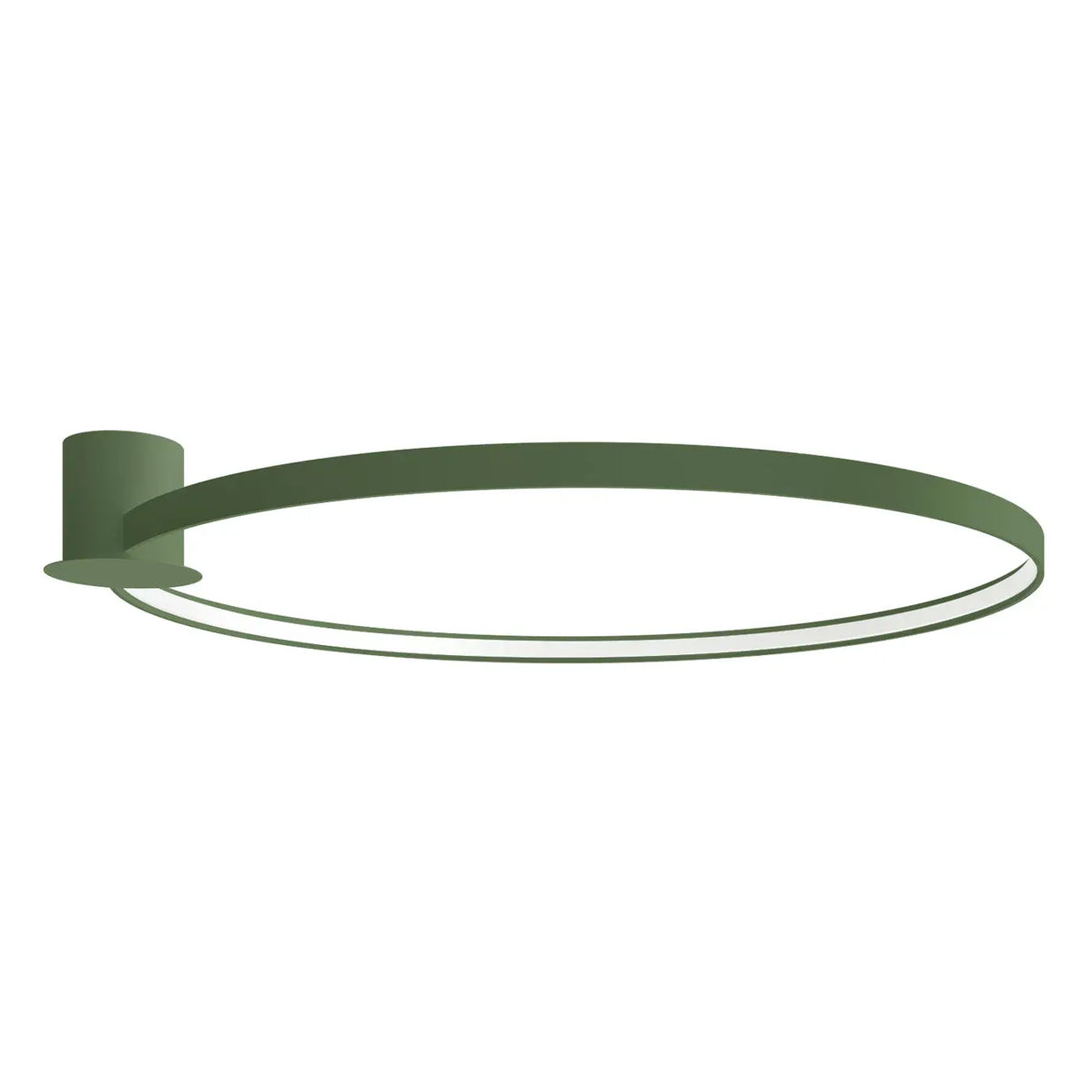 Plafonnier anneau LED en aluminium, 55, 78 ou 110 cm, vert olive