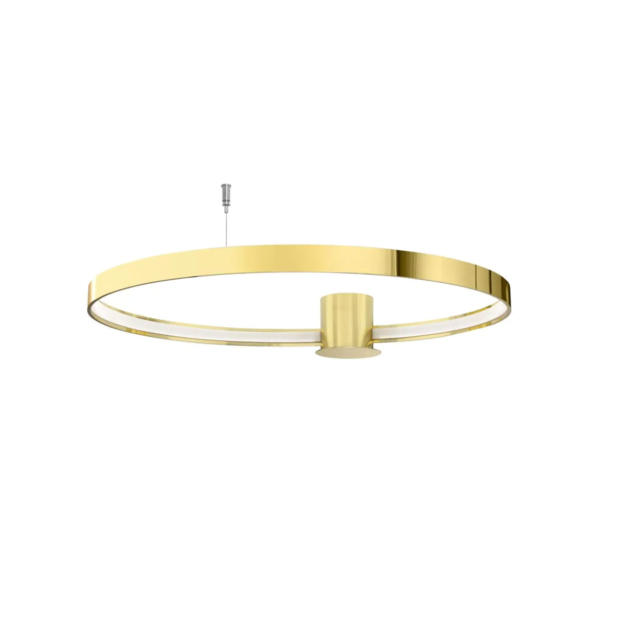 Plafonnier anneau LED en aluminium, 55, 78 ou 110 cm, or poli