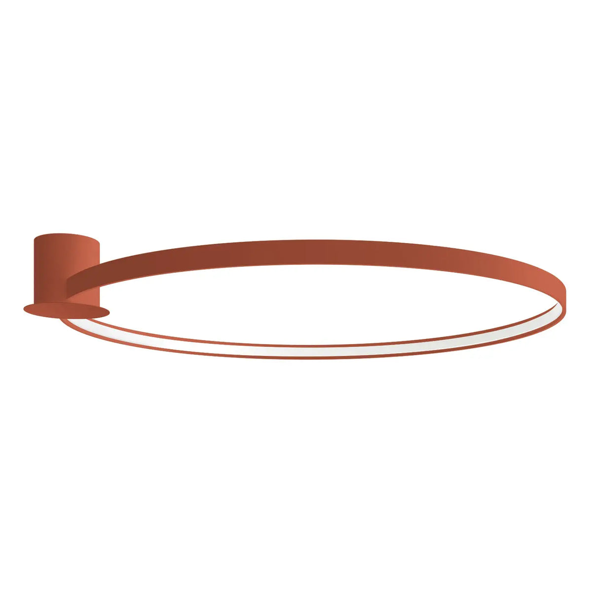 Plafonnier anneau LED en aluminium, 55, 78 ou 110 cm, rouge ocre