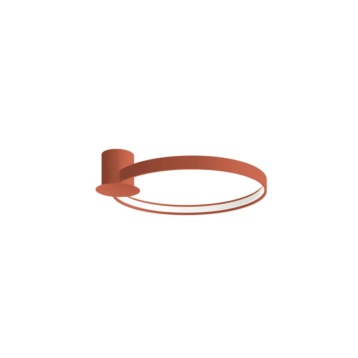 Plafonnier anneau LED en aluminium, 55, 78 ou 110 cm, rouge ocre