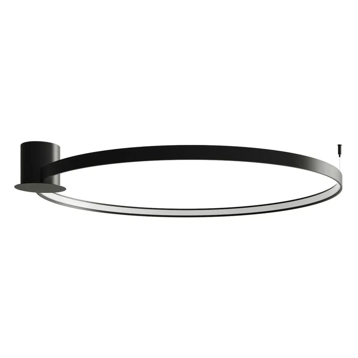 Plafonnier anneau LED en aluminium, 55, 78 ou 110 cm, noir