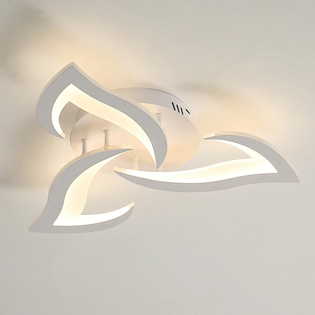 Plafonnier LED blanc à la forme originale, style moderne