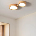 Plafonnier LED en bois scandinave à plusieurs spots