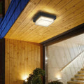 Plafonnier LED carré noir et blanc, tailles S, M et L
