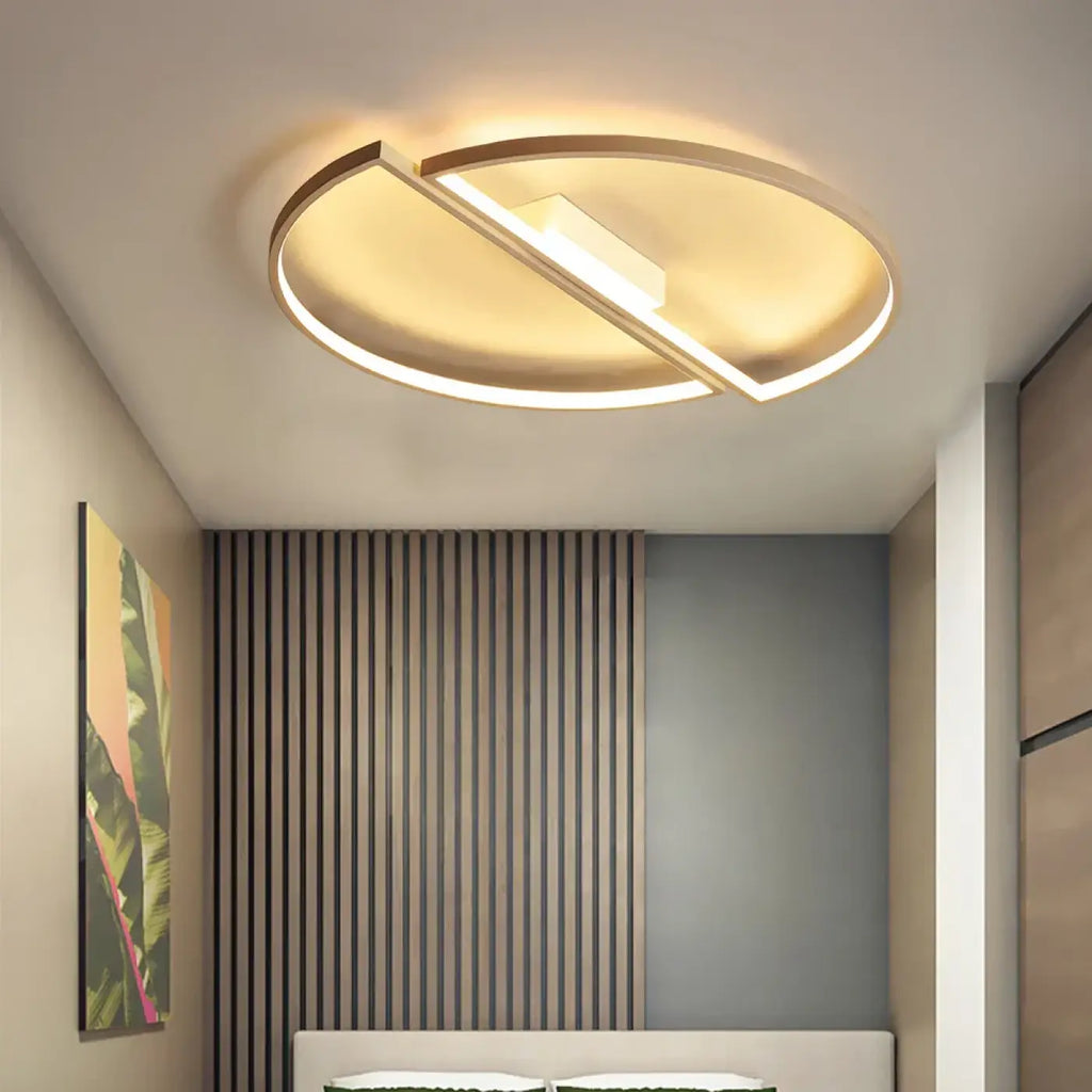 Plafonnier LED en cercle, noir ou blanc, blanc chaud ou froid