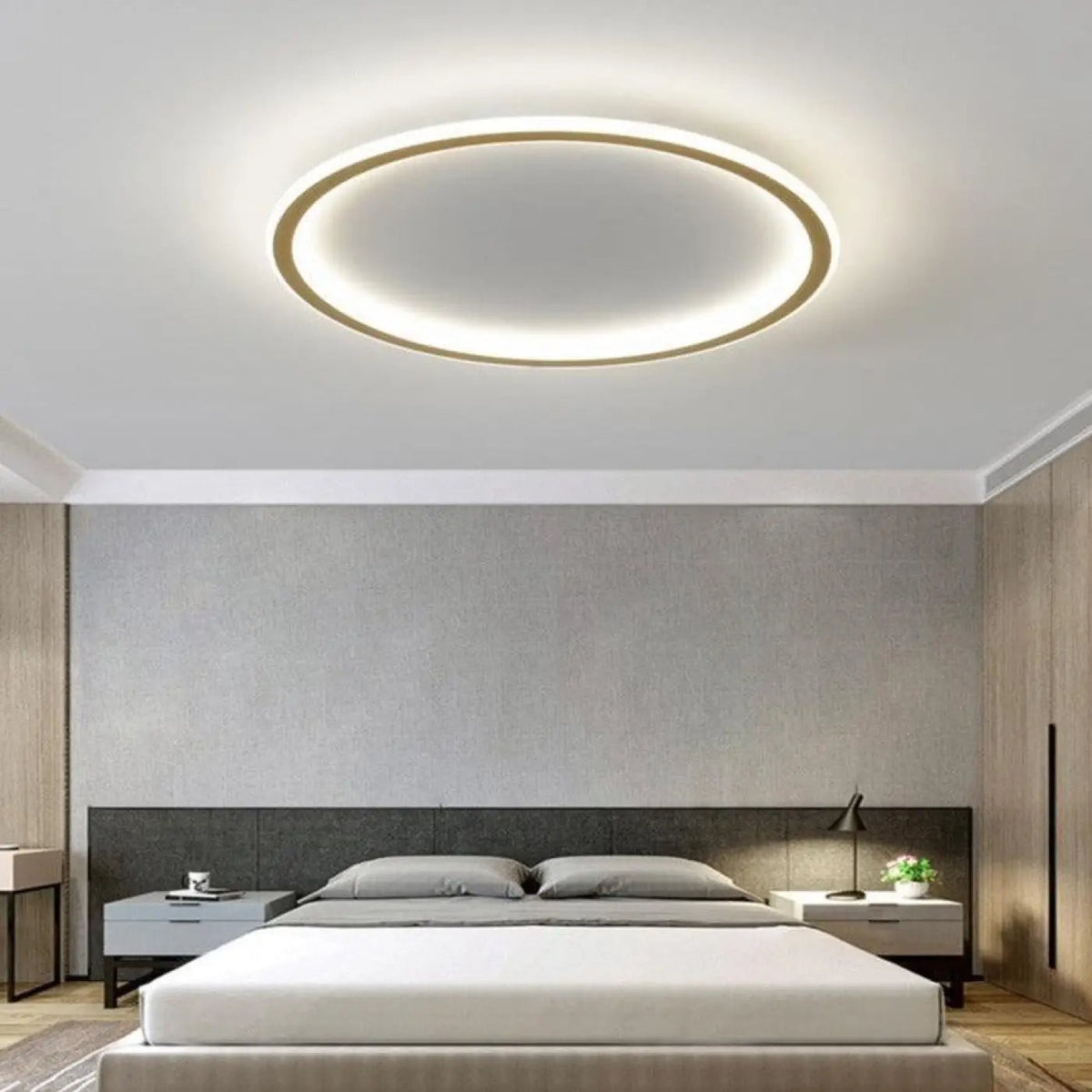 Plafonnier LED cercle, trois tailles, trois coloris