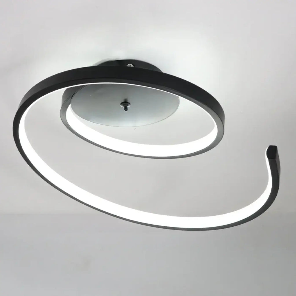 Plafonnier LED circulaire épuré, blanc ou noir