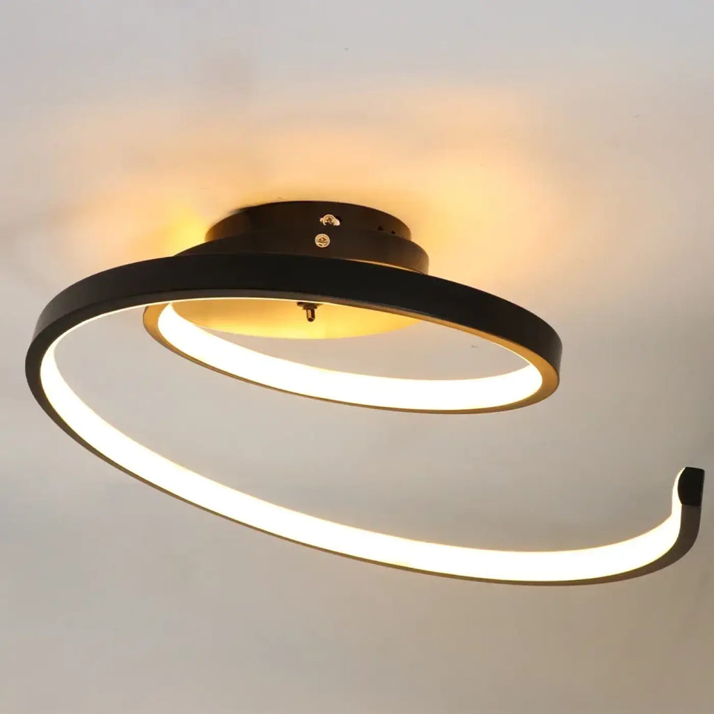 Plafonnier LED circulaire épuré, blanc ou noir