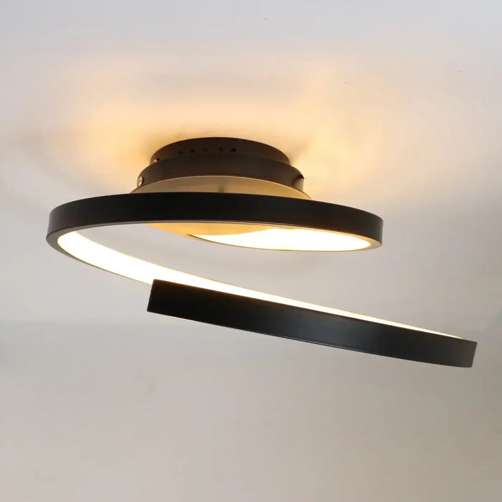 Plafonnier LED circulaire épuré, blanc ou noir