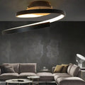 Plafonnier LED circulaire épuré, blanc ou noir, blanc