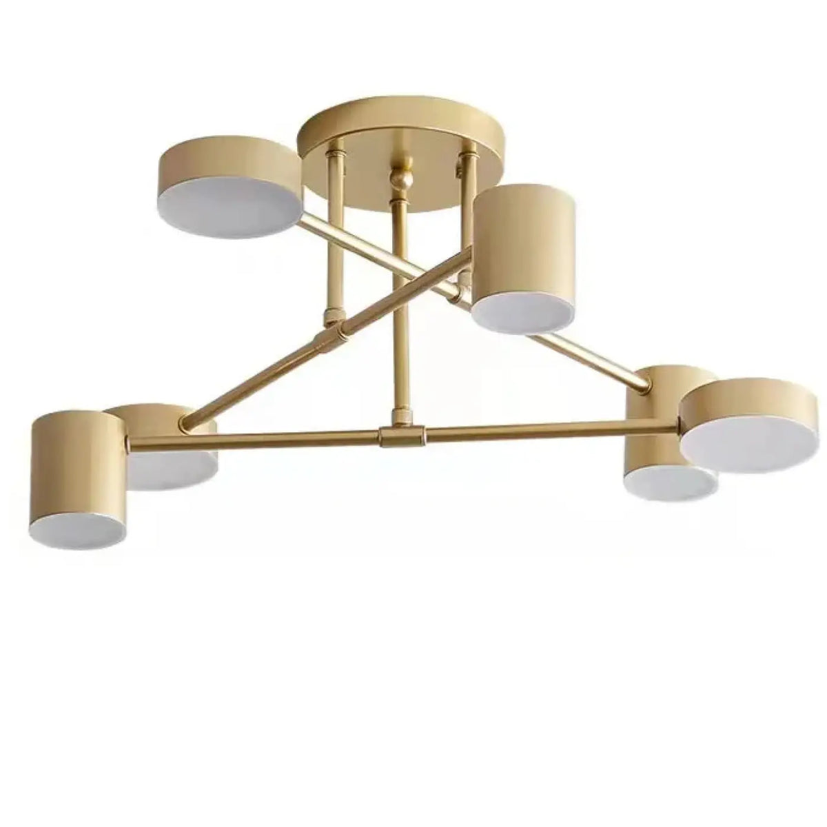 Plafonnier LED contemporain pour salon, blanc, noir ou doré