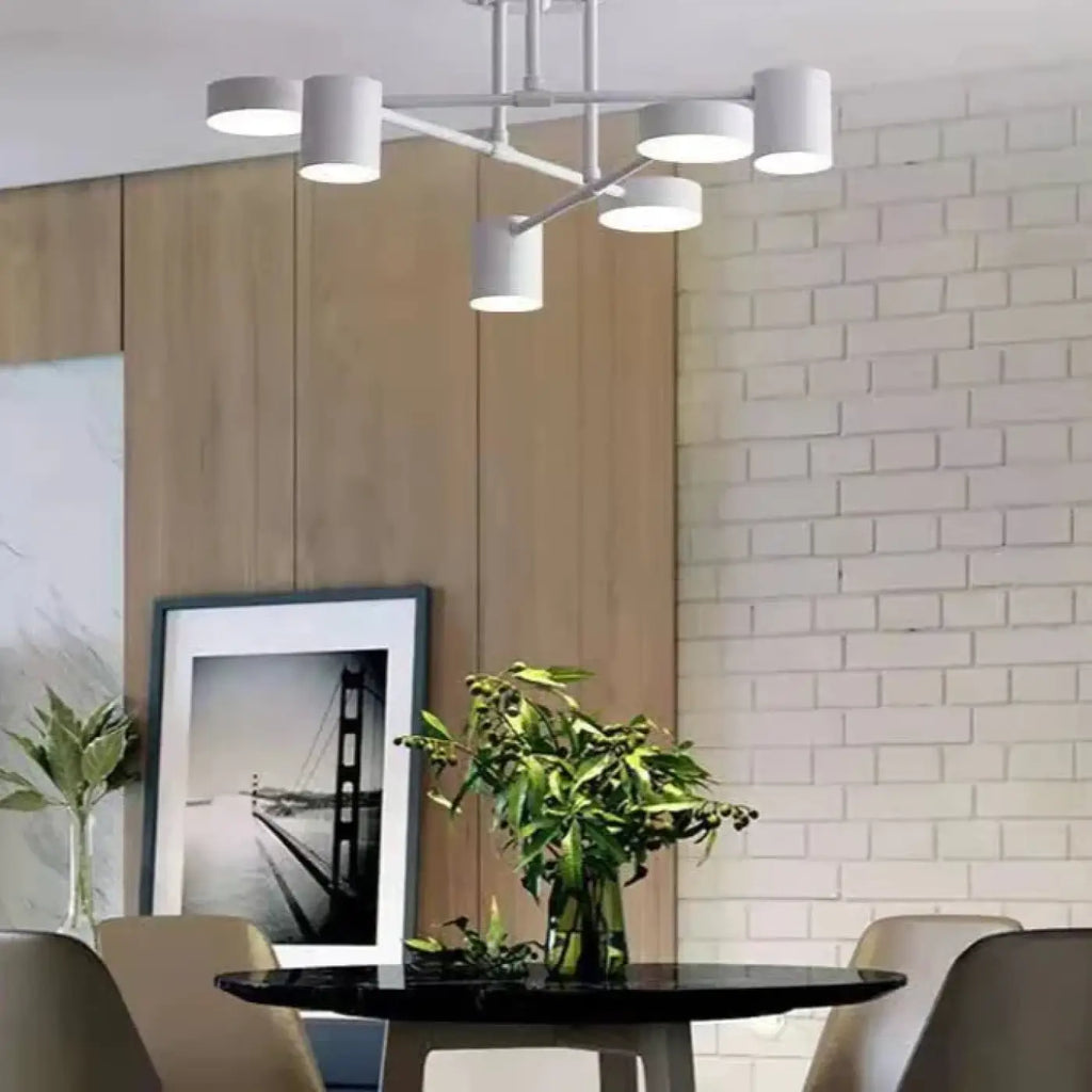 Plafonnier LED contemporain pour salon, blanc, noir ou doré, blanc