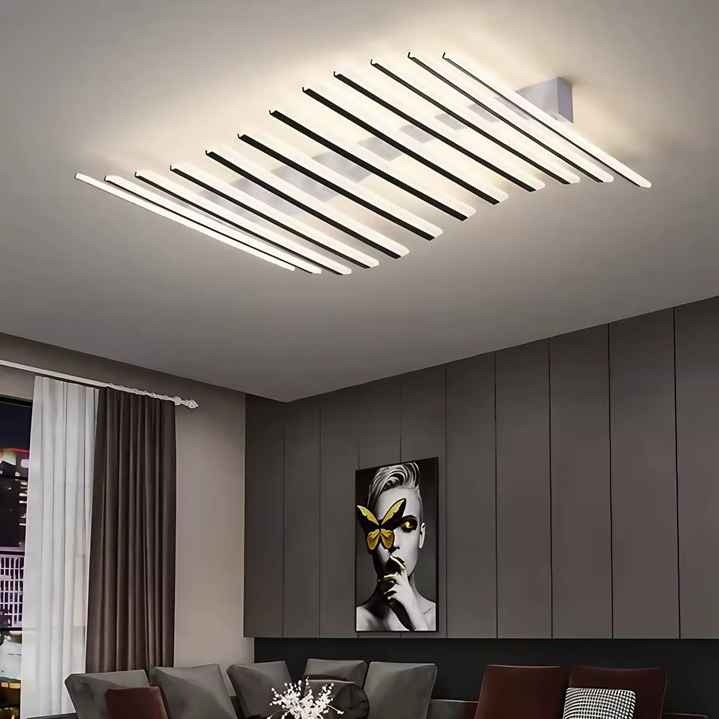 Plafonnier LED rectangulaire contemporain, trois tailles S, M et L