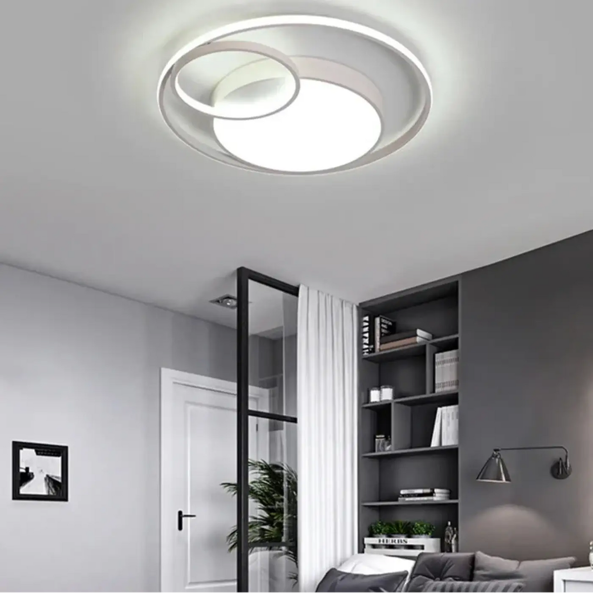 Plafonnier LED circulaire au design contemporain