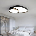 Plafonnier LED aux formes organiques, noir ou blanc, 3 tailles, noir