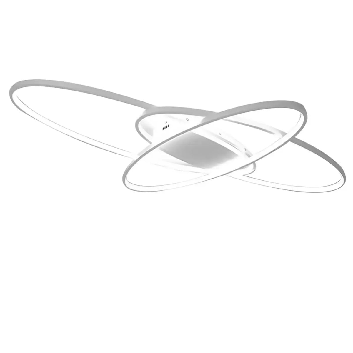 Plafonnier LED à anneaux entrecroisés, noir ou blanc, blanc
