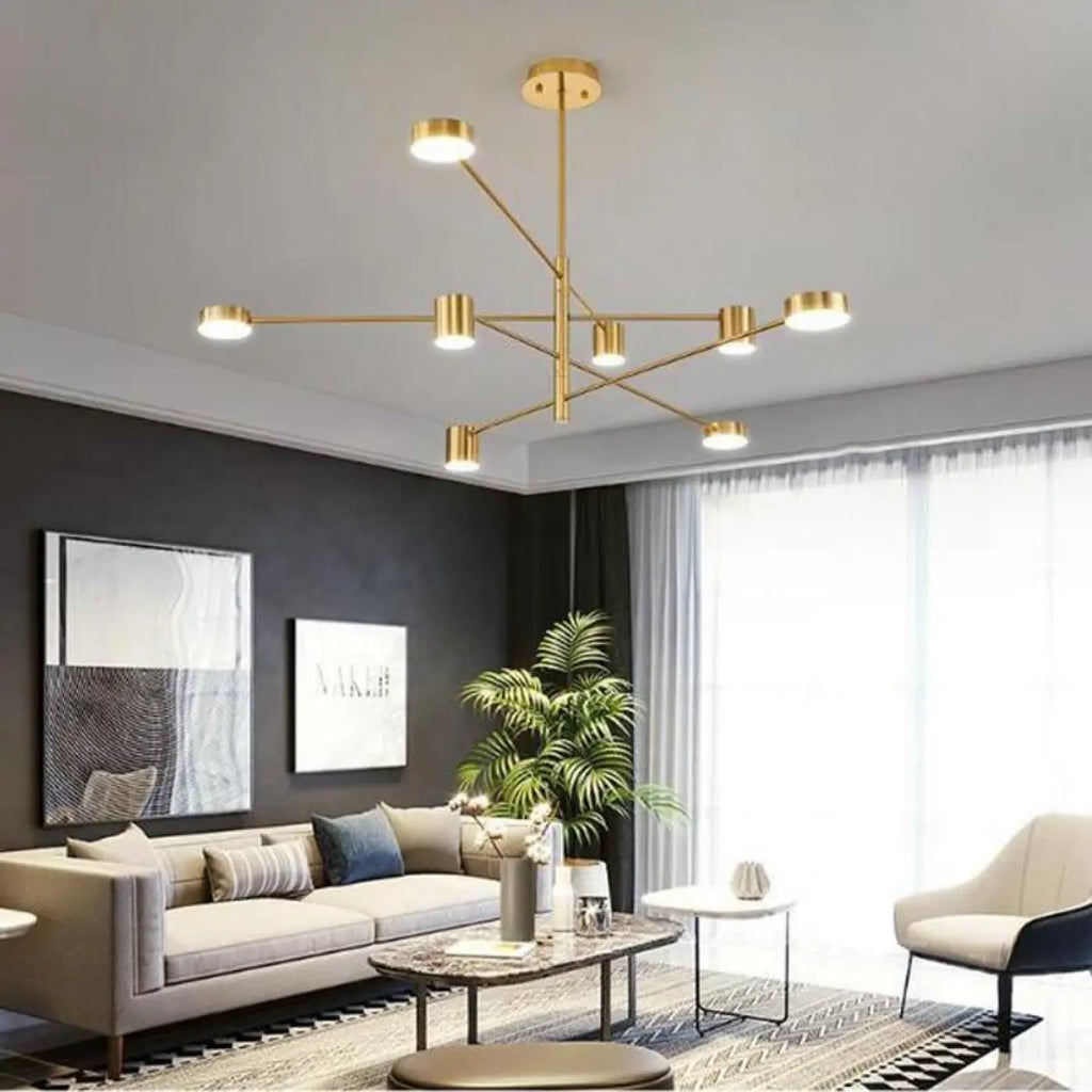Plafonnier LED design, noir ou doré