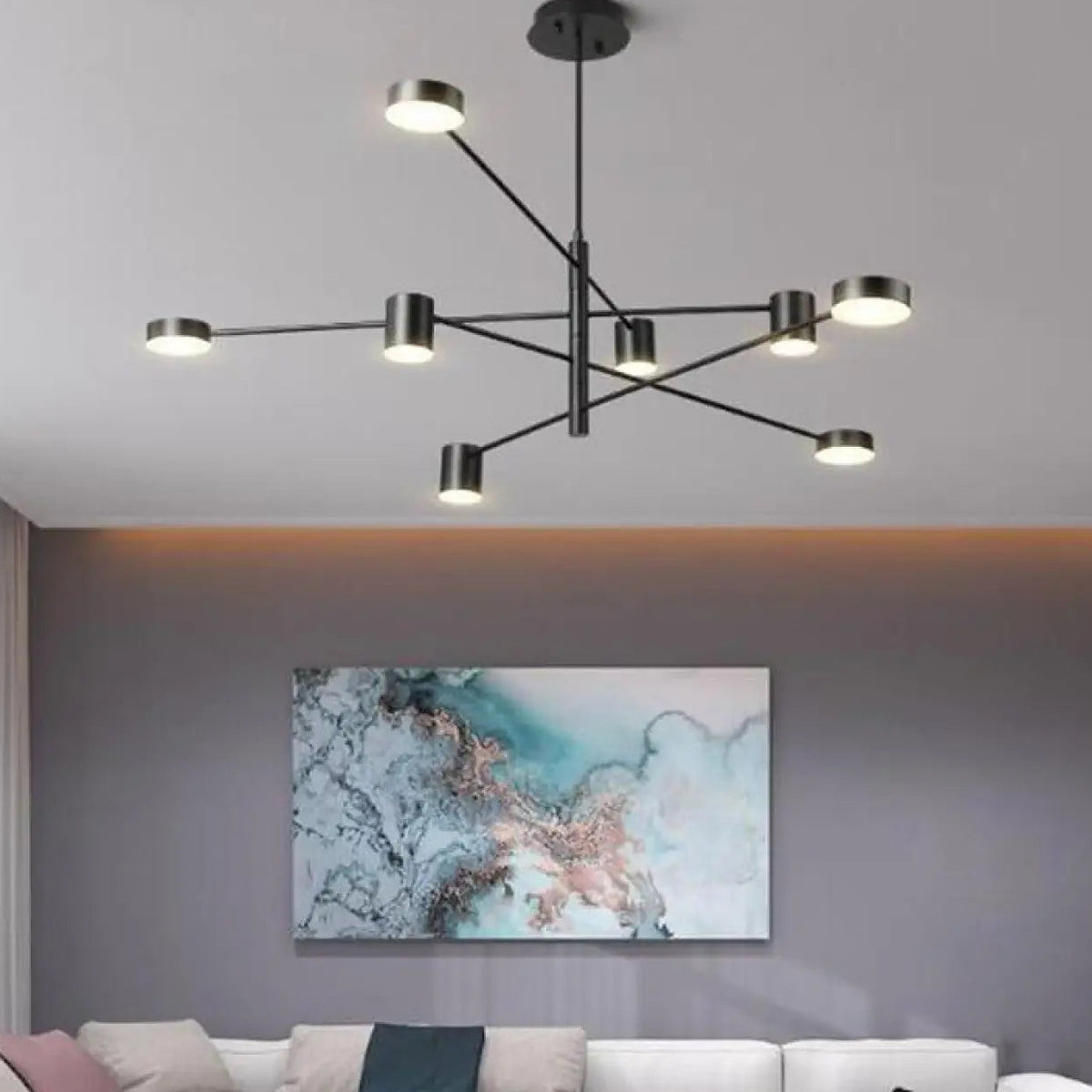 Plafonnier LED design, noir ou doré