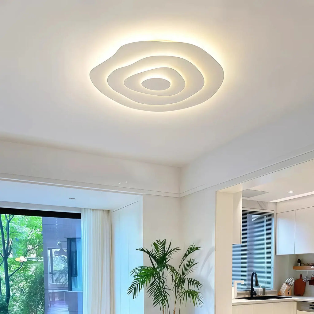 Plafonnier LED en spirale, design moderne