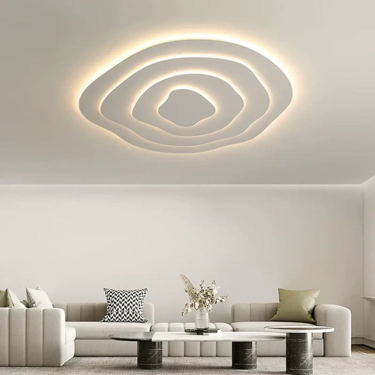 Plafonnier LED en spirale, design moderne