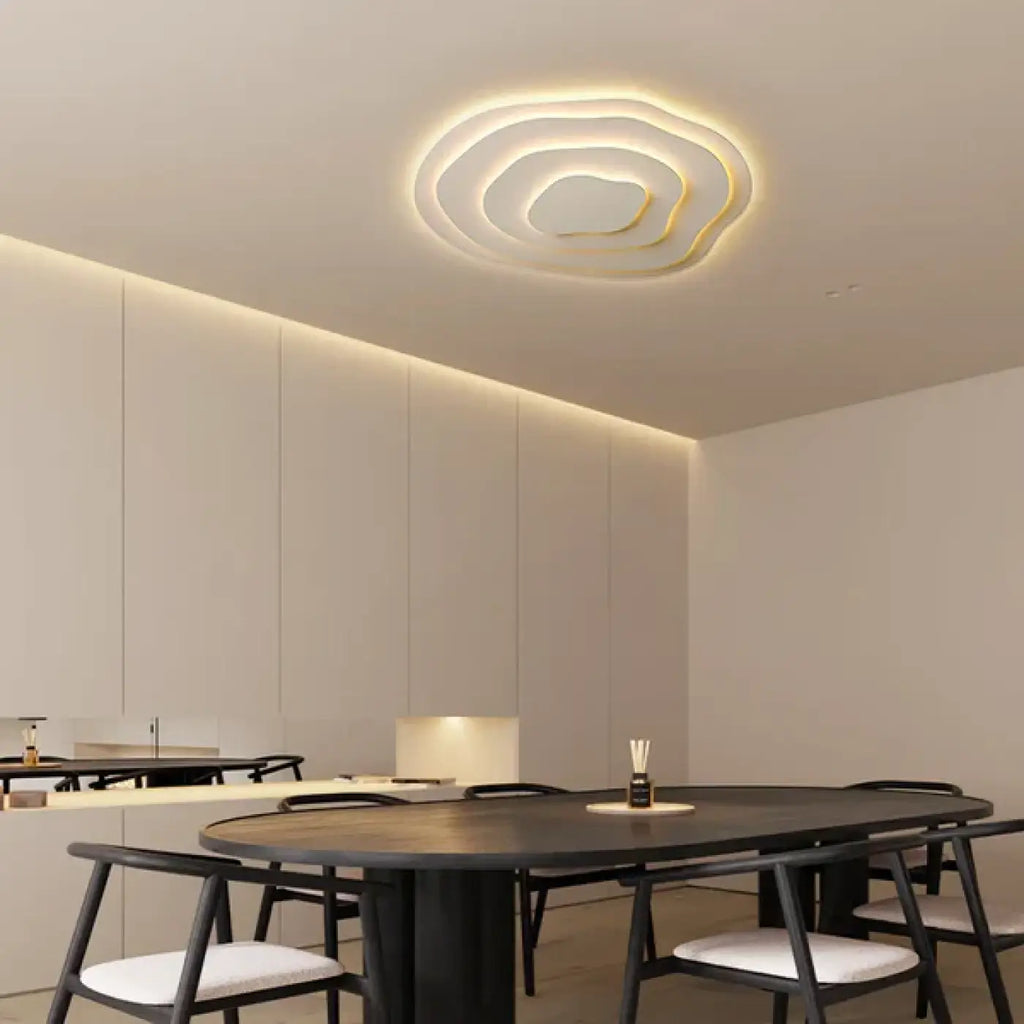 Plafonnier LED en spirale, design moderne