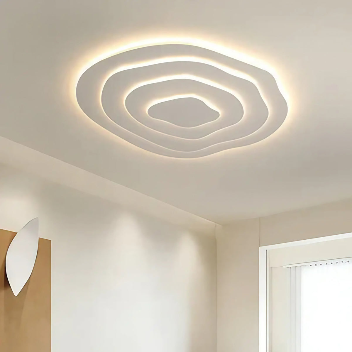 Plafonnier LED en spirale, design moderne