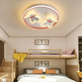 Plafonnier LED papillons roses et blancs pour chambre d'enfant