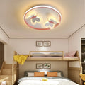 Plafonnier LED papillons roses et blancs pour chambre d'enfant