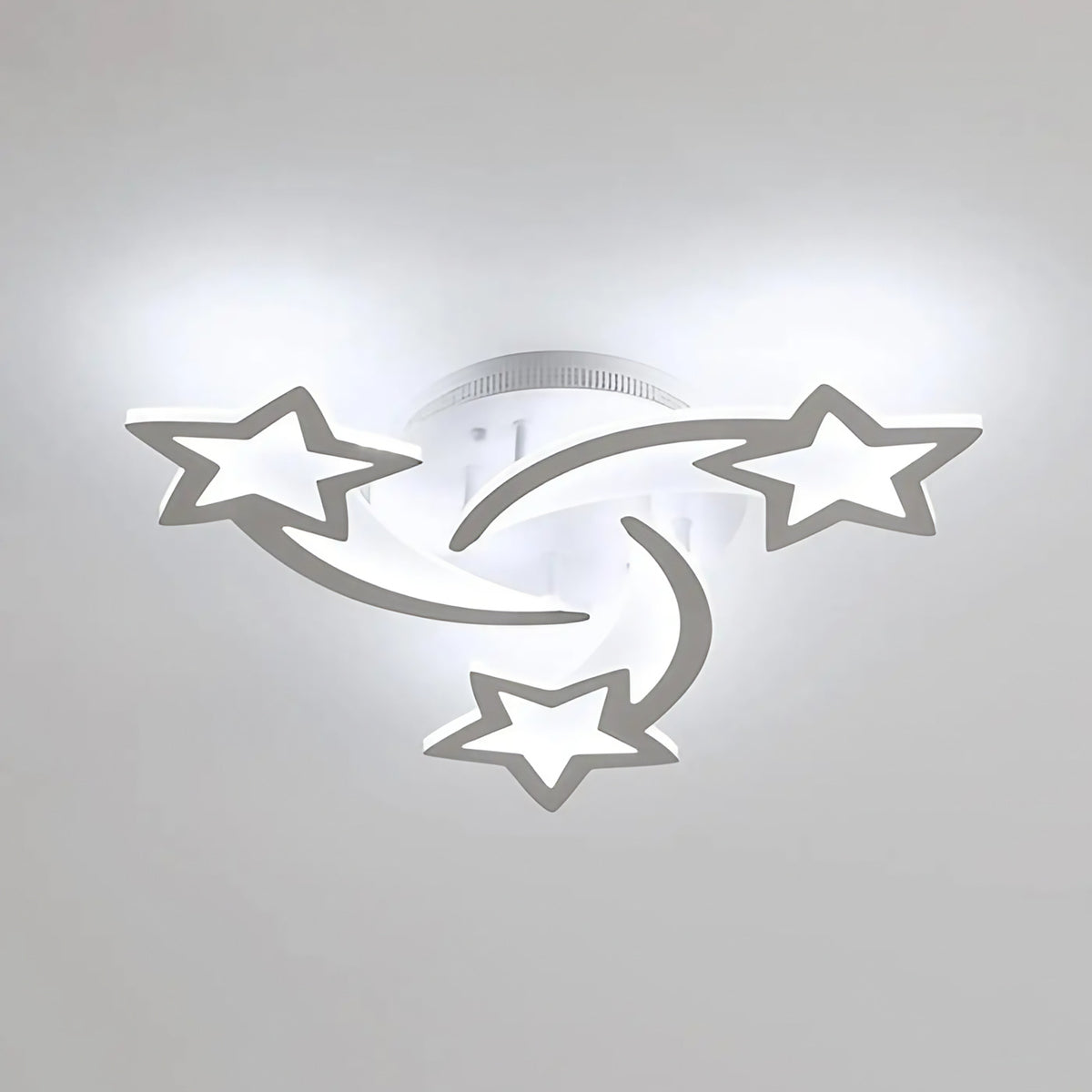 Plafonnier LED étoiles entrelacées pour chambre d'enfant