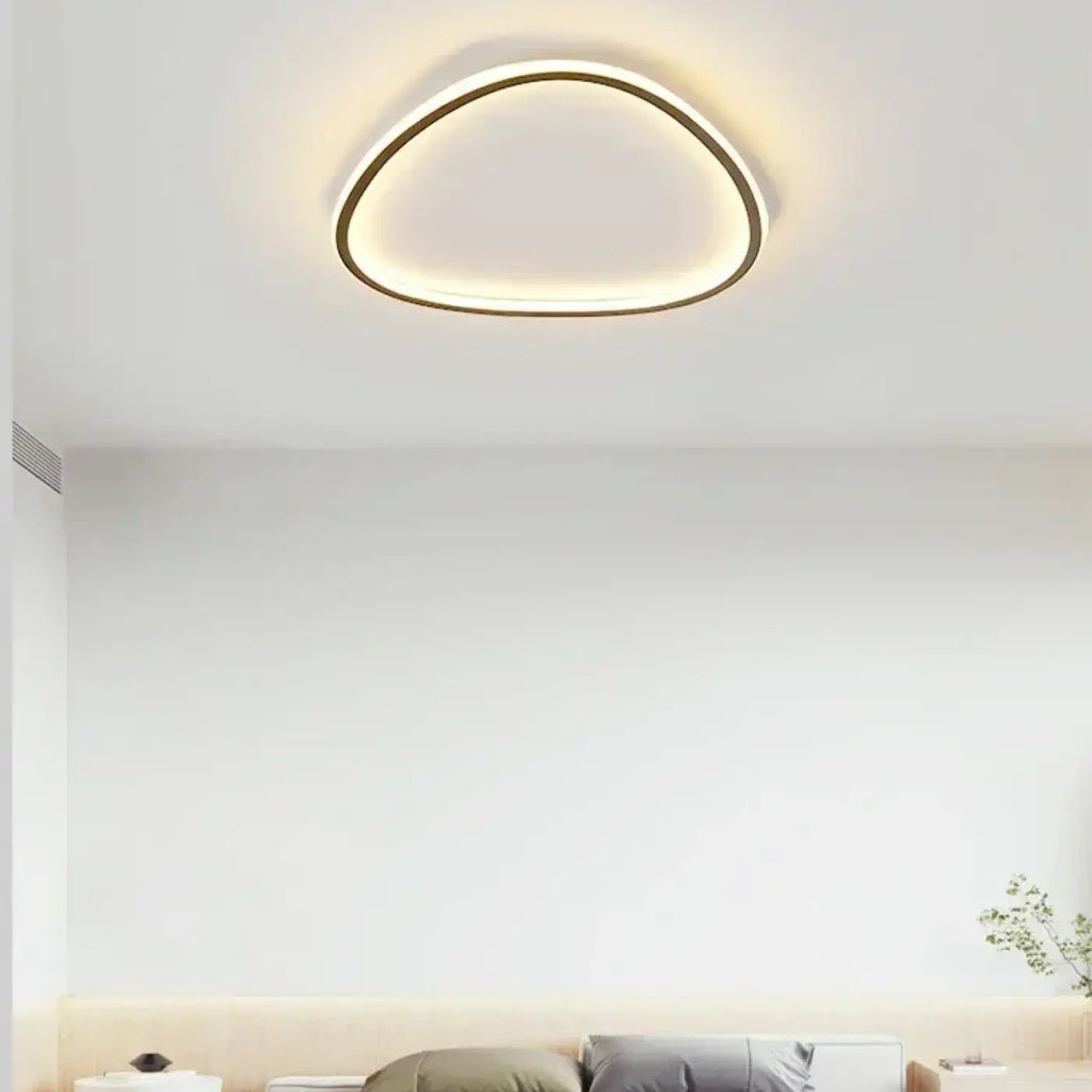 Plafonnier LED de forme organique asymétrique, noir ou blanc