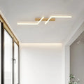 Plafonnier LED linéaire pour salon, doré ou noir, trois tailles, doré