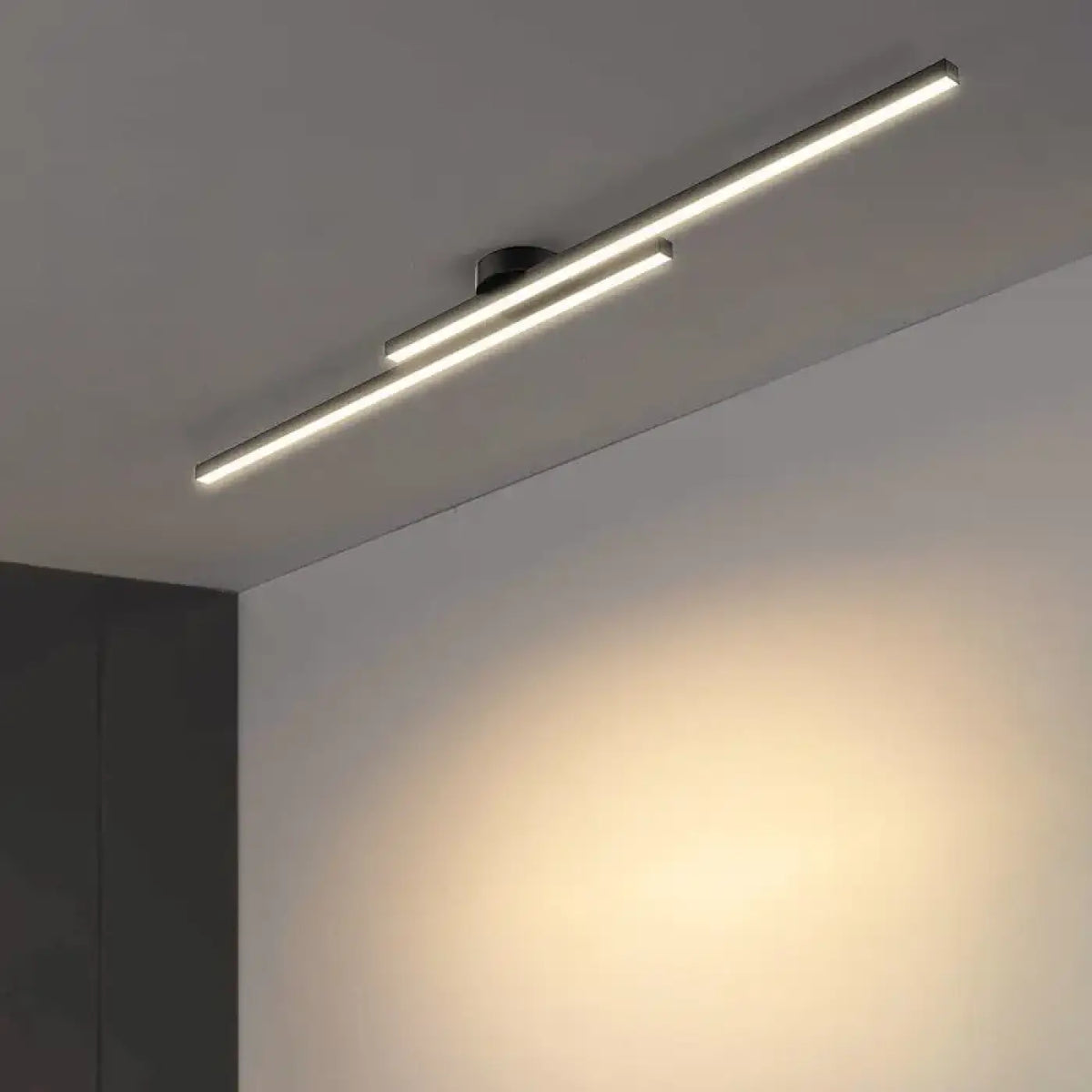 Plafonnier LED linéaire orientable, noir ou blanc, S, M, L, noir