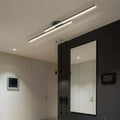Plafonnier LED linéaire orientable, noir ou blanc, S, M, L, noir