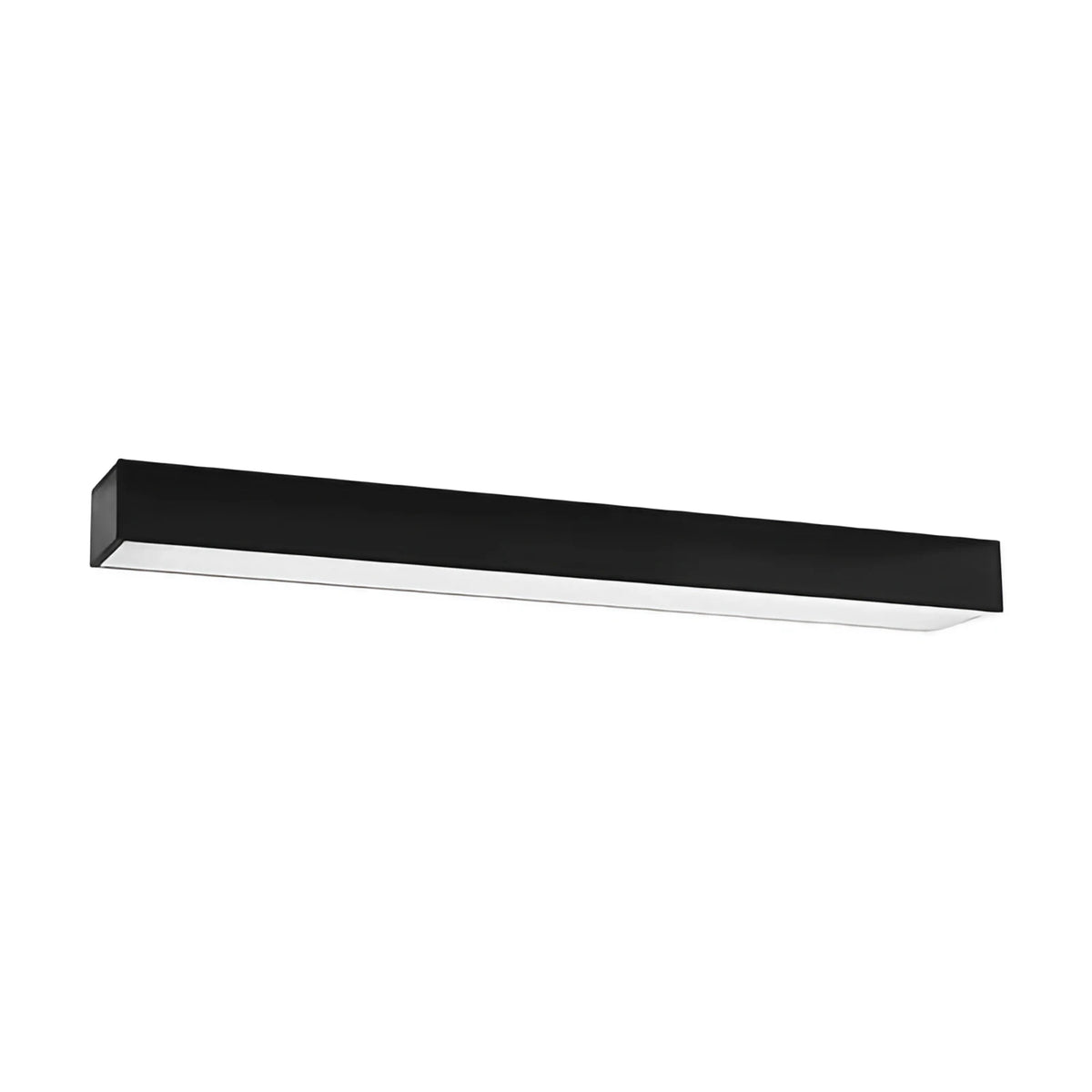 Plafonnier linéaire LED en aluminium carré, de 67 à 200 cm, noir