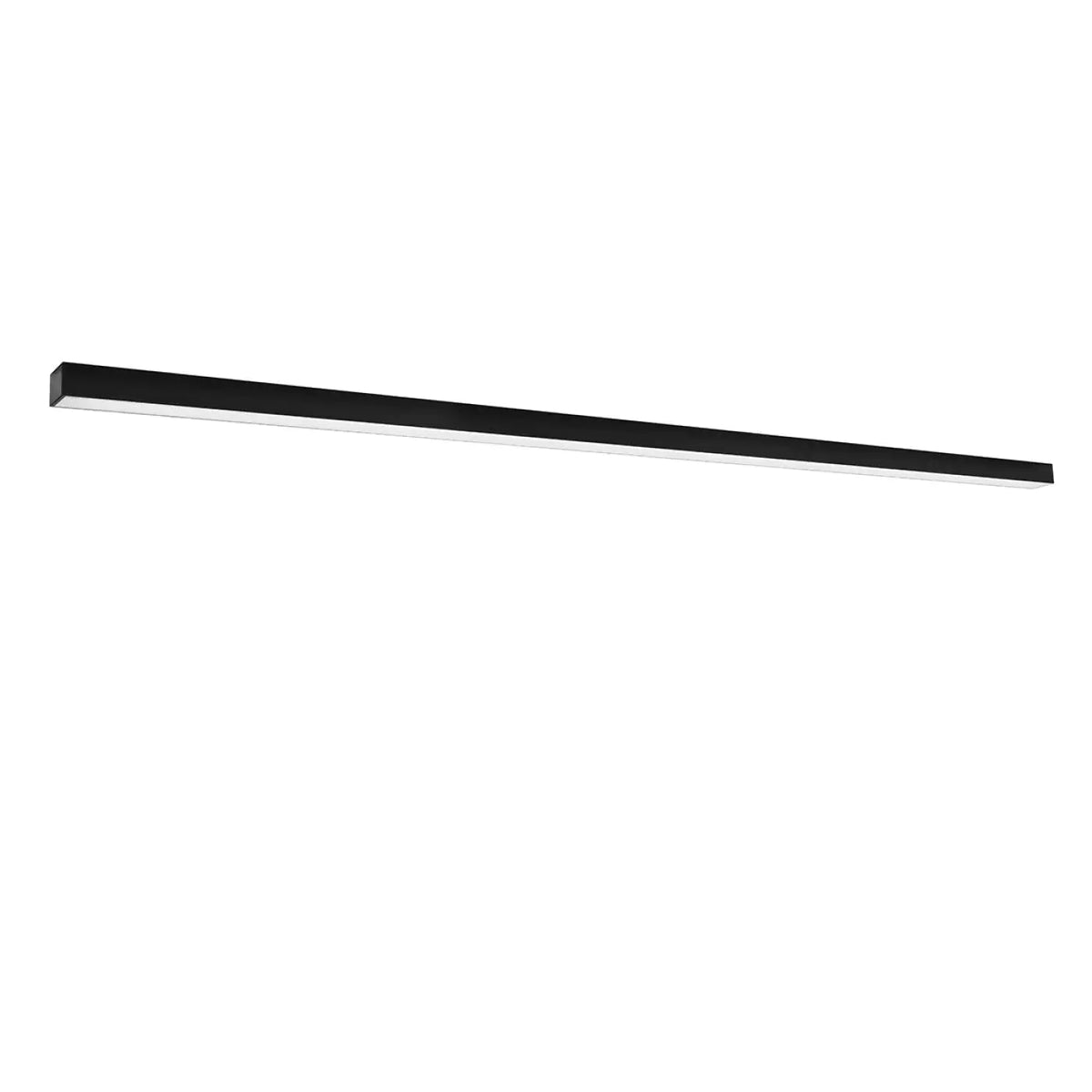 Plafonnier linéaire LED en aluminium carré, de 67 à 200 cm, noir
