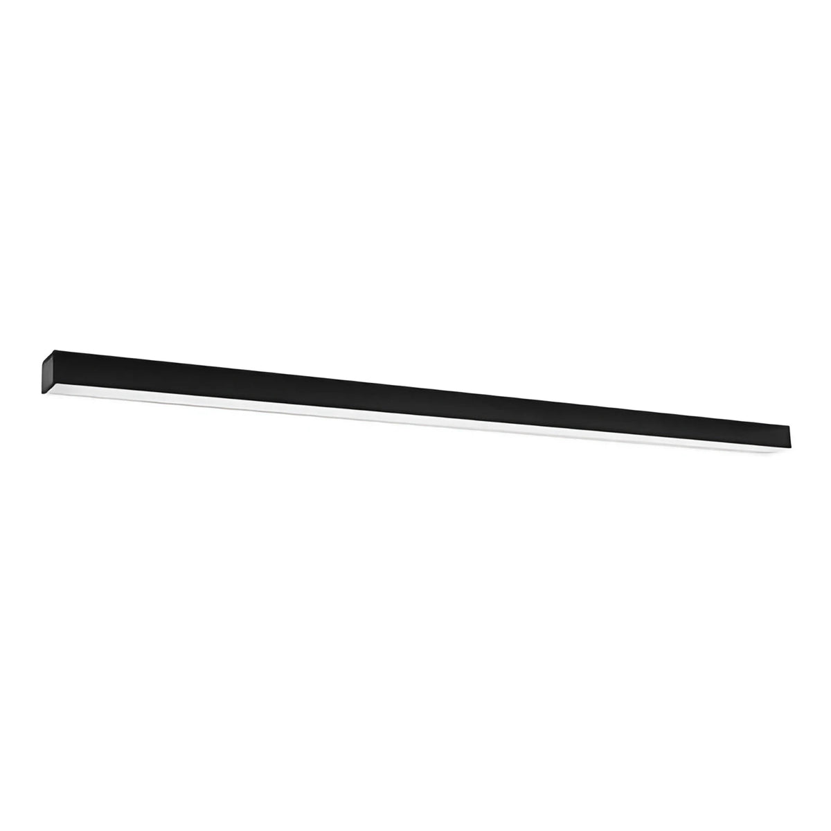 Plafonnier linéaire LED en aluminium carré, de 67 à 200 cm, noir