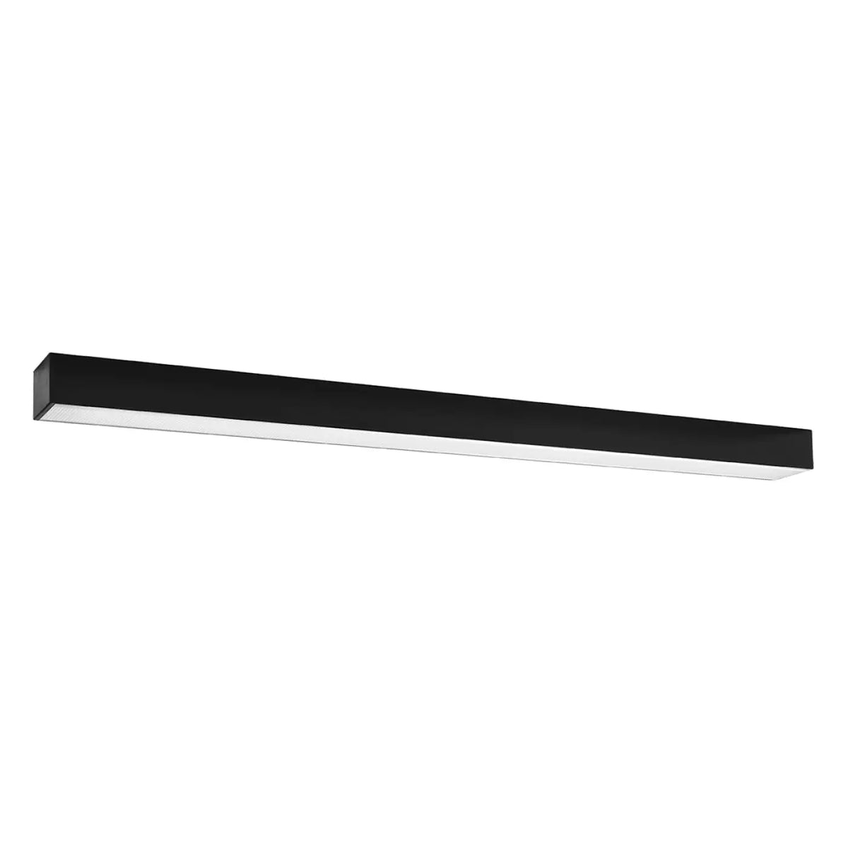 Plafonnier linéaire LED en aluminium carré, de 67 à 200 cm, noir
