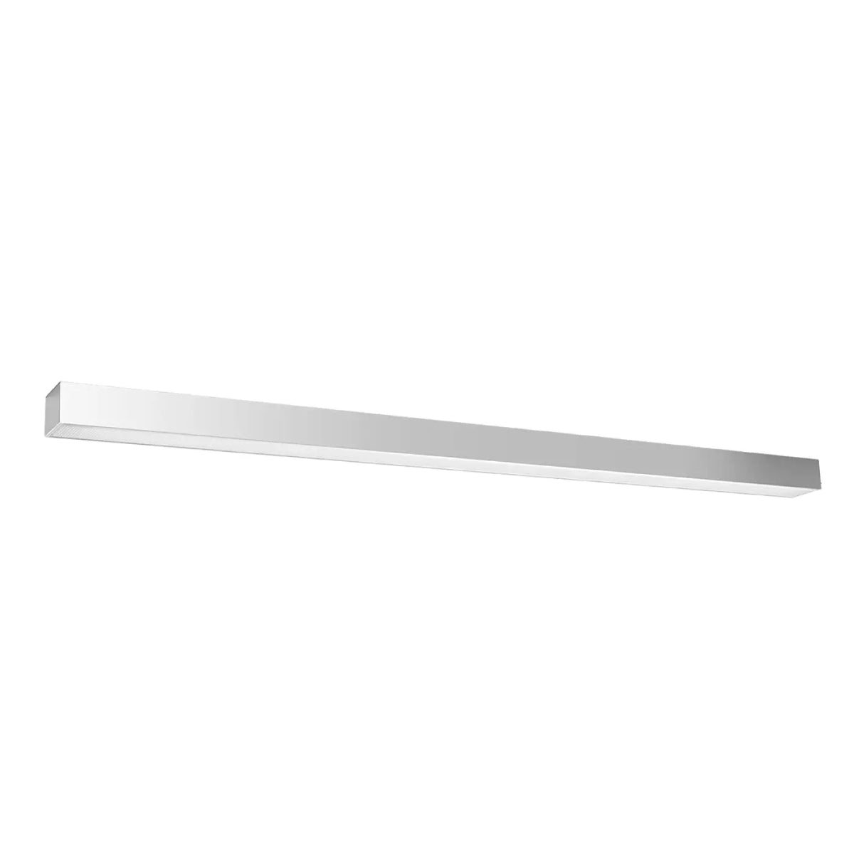 Plafonnier linéaire LED en aluminium carré, de 67 à 200 cm, gris