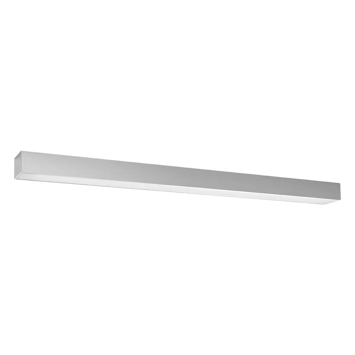 Plafonnier linéaire LED en aluminium carré, de 67 à 200 cm, gris