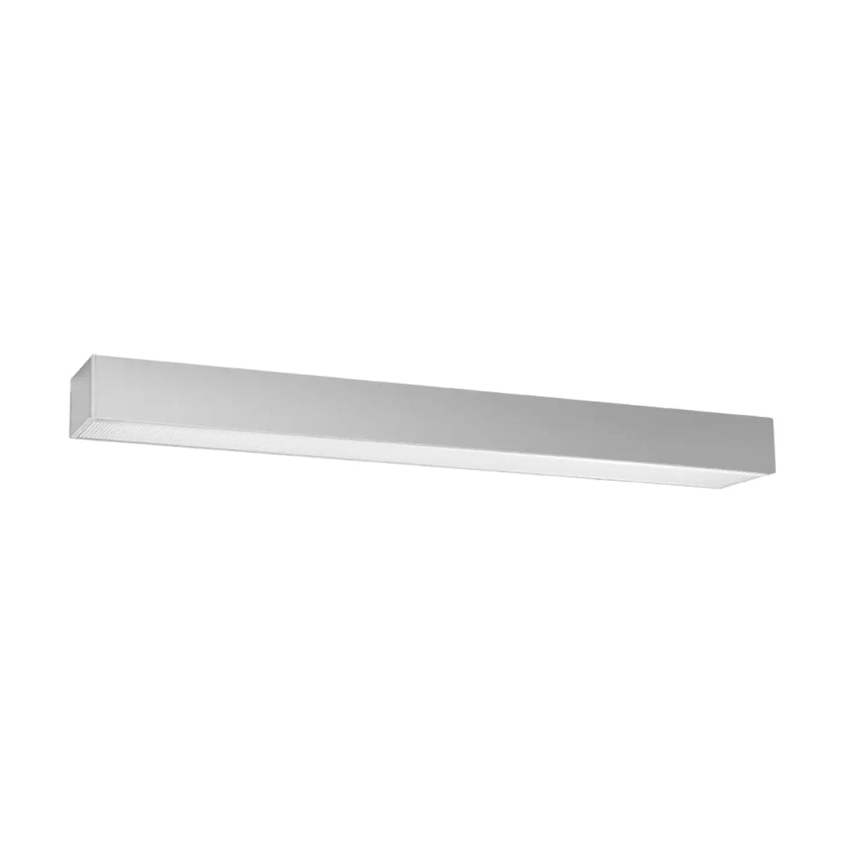 Plafonnier linéaire LED en aluminium carré, de 67 à 200 cm, gris