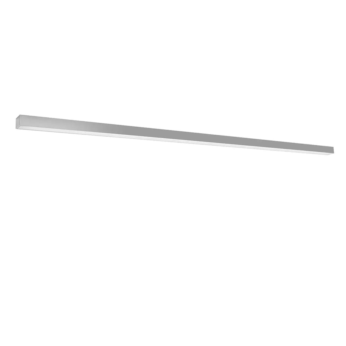 Plafonnier linéaire LED en aluminium carré, de 67 à 200 cm, gris