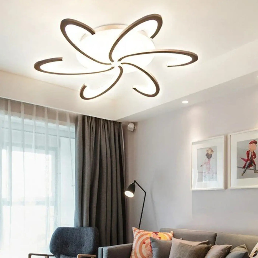 Plafonnier LED moderne au design artistique, lumière au choix