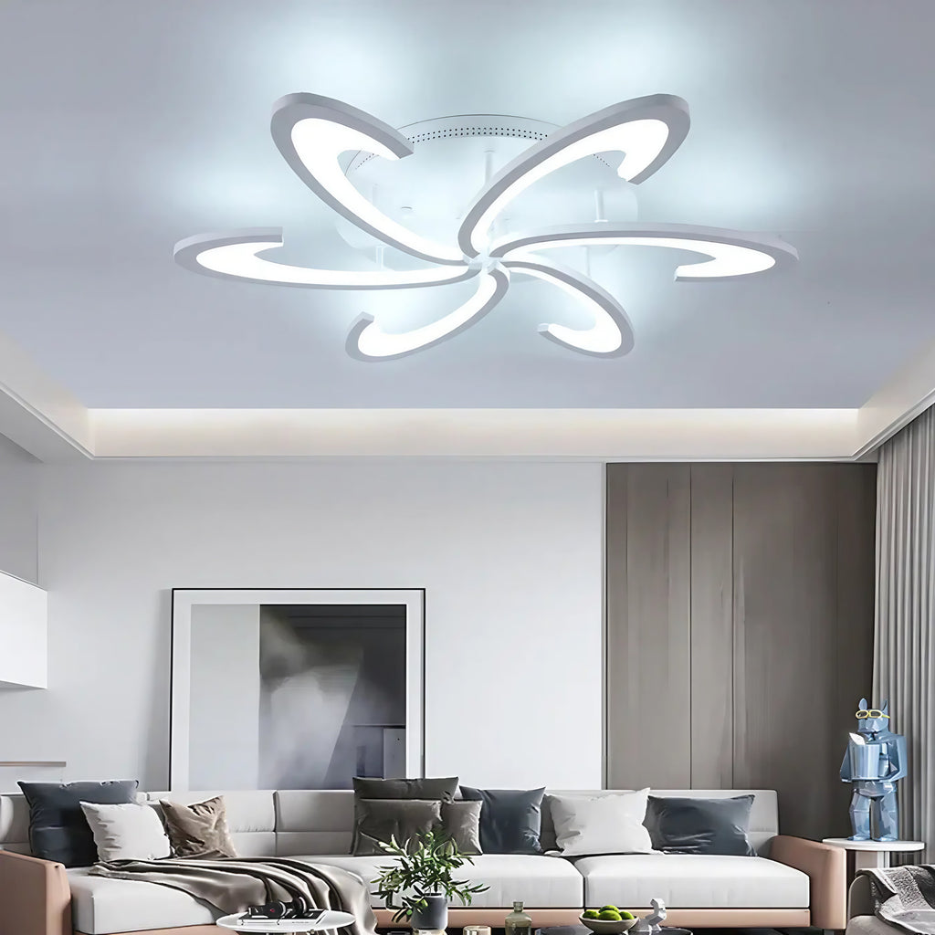 Plafonnier LED moderne au design artistique, lumière au choix