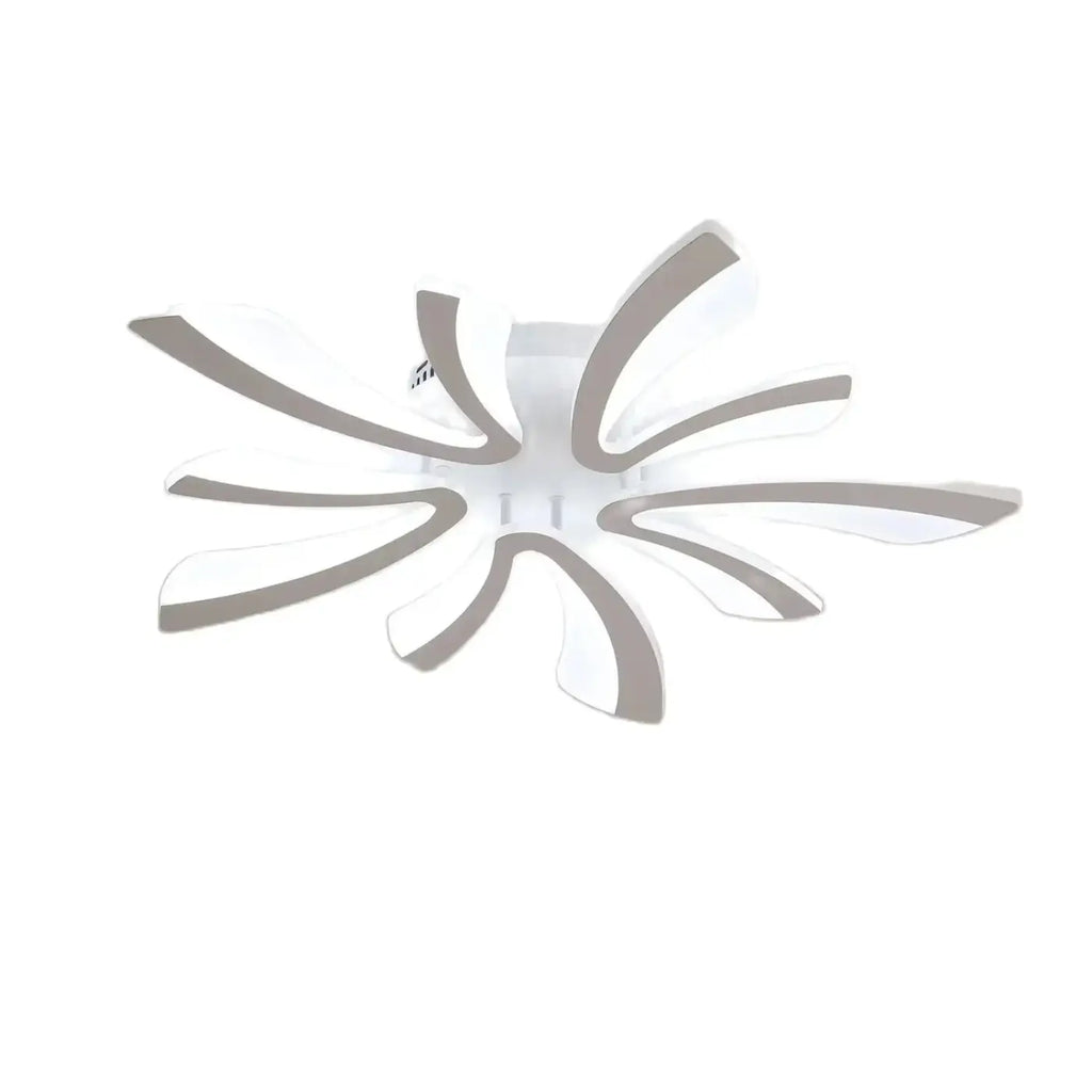 Plafonnier LED en forme de fleur blanche, effet sculpture