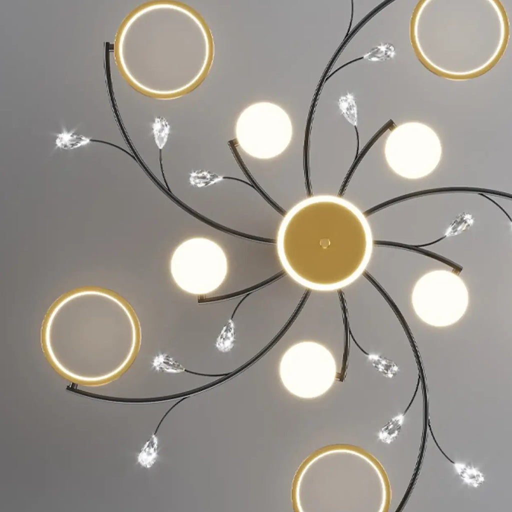 Plafonnier LED en forme de fleur pour salon, S, M, L