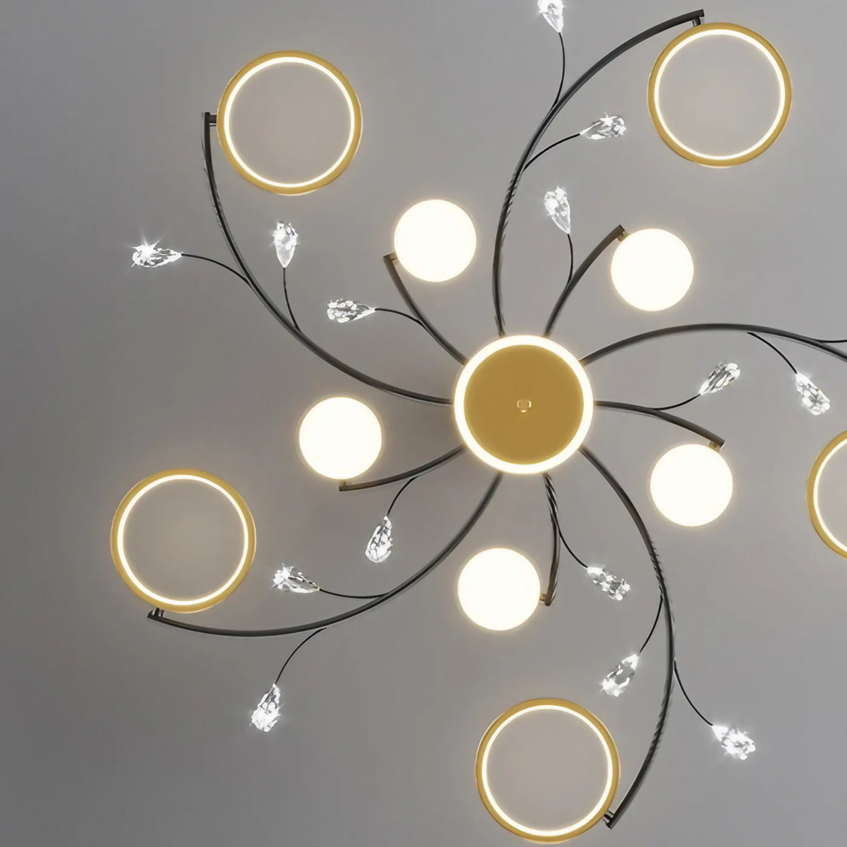 Plafonnier LED en forme de fleur pour salon, S, M, L