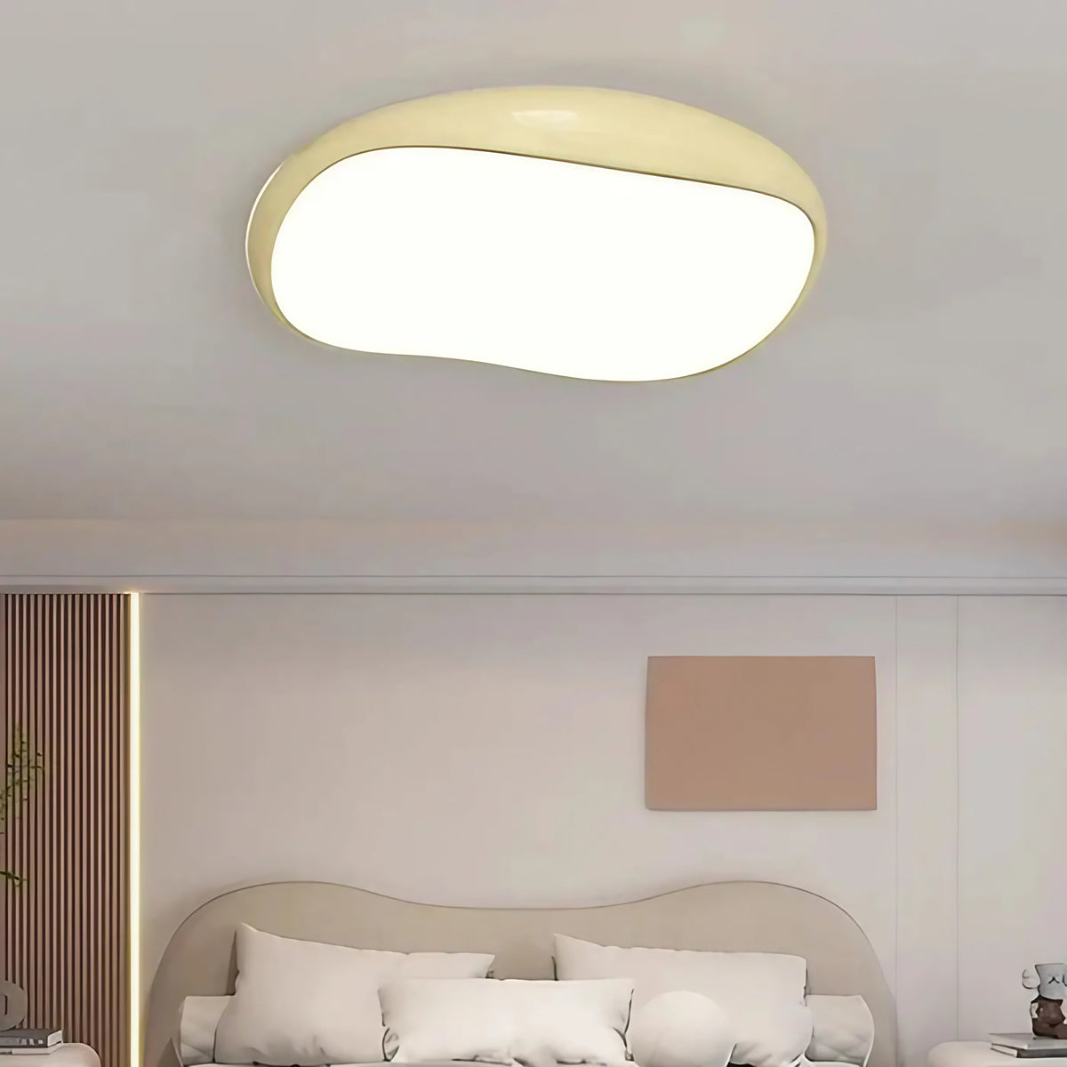 Plafonnier LED rond pour couloir et entrée, six coloris, jaune