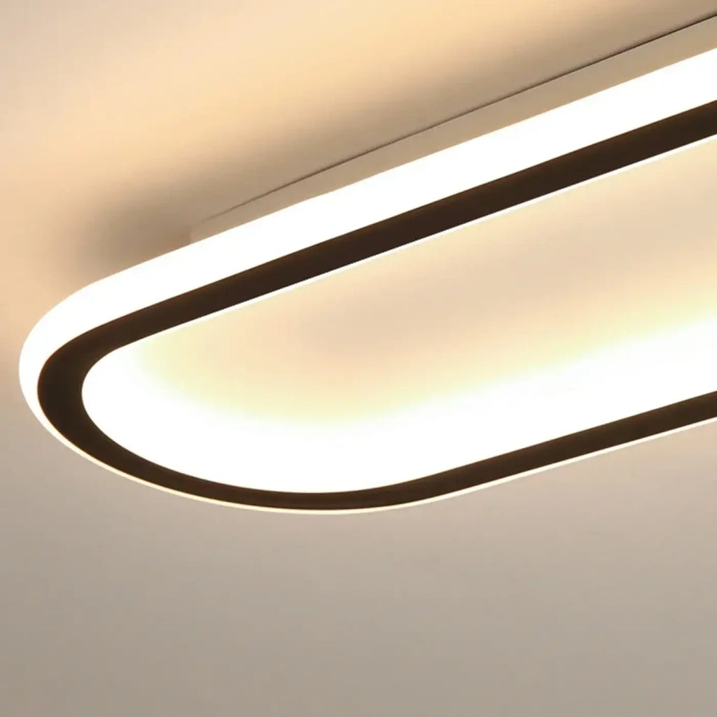Plafonnier LED ovale minimaliste, tailles S, M, L